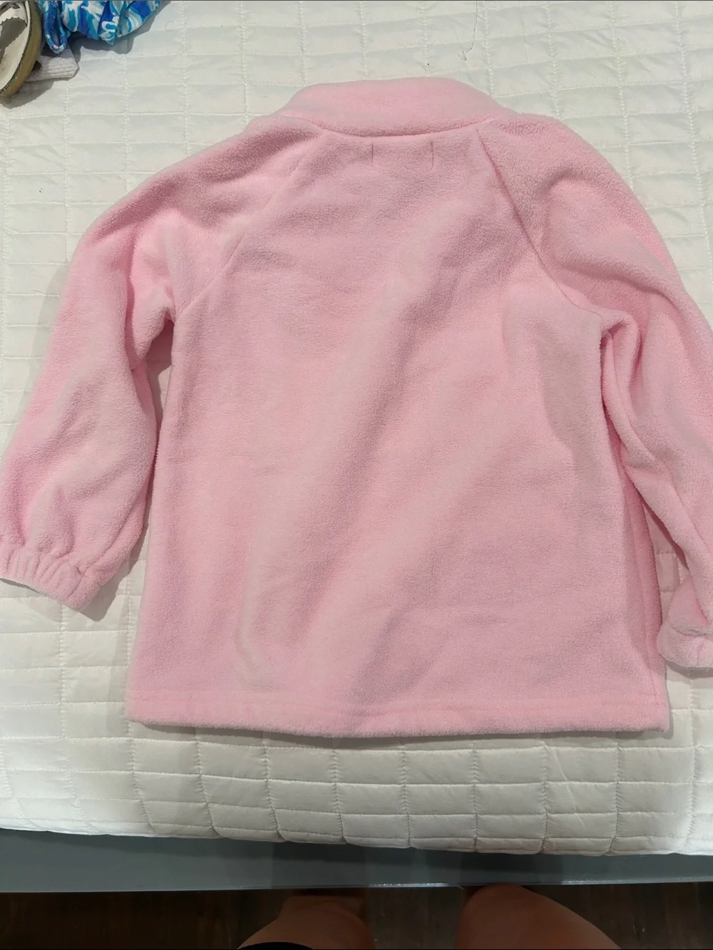 Custom Smock “Delaney” Pink Fleece Half-Zip Pullover